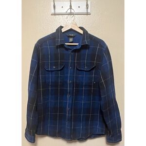 Mountain Hardwear Heavyweight Flannel Shirt Shacket Jacket Blue Cotton Mens Sz M